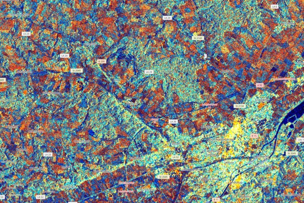 Sentinel 1- Aufnahme Landshut und Umgebung