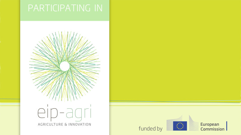 Schriftzug mit Logo Participating in EIP-Agri